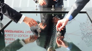 interactive 4k transparent multi touch table